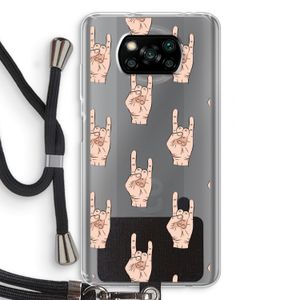 Rock: Xiaomi Poco X3 NFC Transparant Hoesje met koord