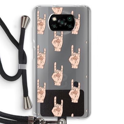Rock: Xiaomi Poco X3 NFC Transparant Hoesje met koord