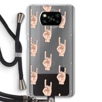Rock: Xiaomi Poco X3 NFC Transparant Hoesje met koord