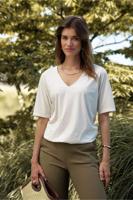 Studio Anneloes Vicky Shirt 13155 T-shirt Korte Mouw 1700 Ecru