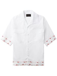 Simone Rocha chemise en coton à broderie anglaise - Blanc