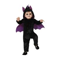 Verkleed pakje voor peuters - vleermuis - zwart/paars - carnaval/Halloween verkleedkleding Verkleed pakje voor peuters - vleermuis - zwart/paars - carnaval/Halloween verkleedkleding