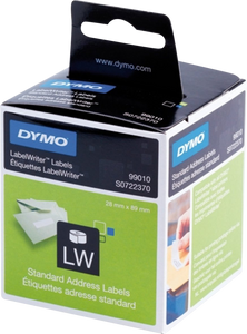 DYMO Authentieke LW Adreslabel Wit (28 x 89 mm) 2 Rollen