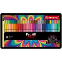Viltstift stabilo pen 68/66 arty m 66st assorti