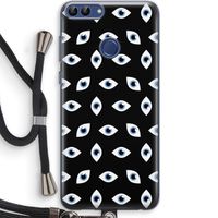 Eyes pattern: Huawei P Smart (2018) Transparant Hoesje met koord