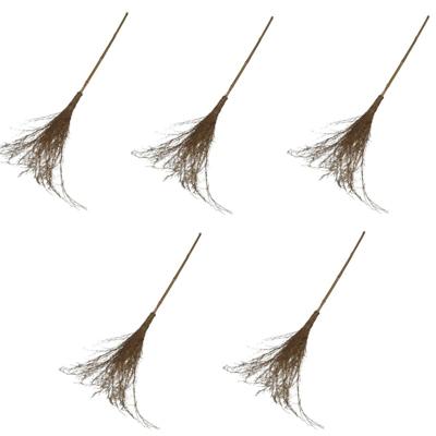 Heksen bezem - 5x - 96 cm - heks verkleedaccessoires - Halloween - Heksenbezems - kunststof