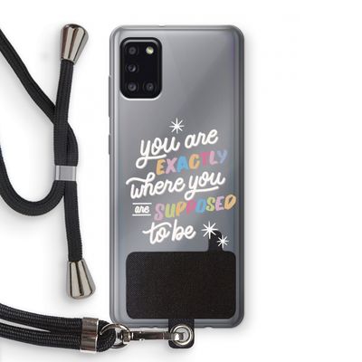 Right Place: Samsung Galaxy A31 Transparant Hoesje met koord
