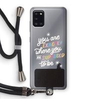 Right Place: Samsung Galaxy A31 Transparant Hoesje met koord