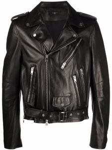 AMIRI veste de moto en cuir - Noir