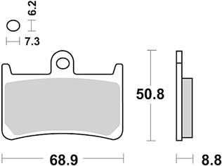 TRW Brake pad mcb 611 srm sintered metal