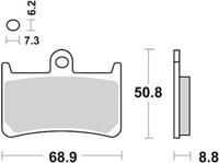 TRW Brake pad mcb 611 trq sint.metal racing