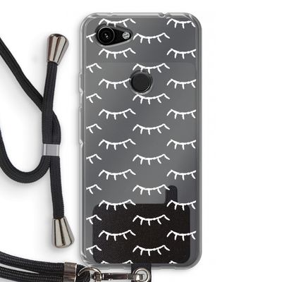 Wimpers: Pixel 3a Transparant Hoesje met koord