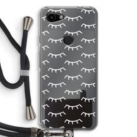 Wimpers: Pixel 3a Transparant Hoesje met koord