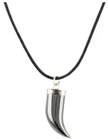 Edelstenen Tand Hanger Hematiet - 4 cm