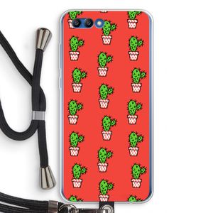 Mini cactus: Honor 10 Transparant Hoesje met koord
