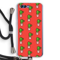 Mini cactus: Honor 10 Transparant Hoesje met koord