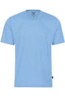TRIGEMA Comfort Fit T-Shirt ronde hals lichtblauw, Effen
