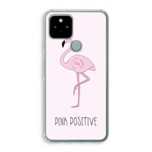 Pink positive: Google Pixel 5 Transparant Hoesje
