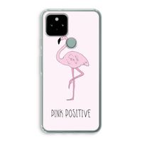 Pink positive: Google Pixel 5 Transparant Hoesje