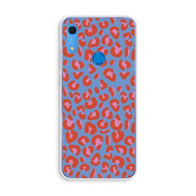 Leopard blue: Huawei Y6s Transparant Hoesje