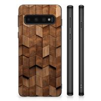 Grip Case voor Samsung Galaxy S10 Wooden Cubes