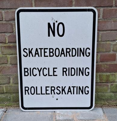 No Skateboarding Amerikaans Verkeersbord - 61 x 46cm - Origineel