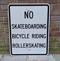 No Skateboarding Amerikaans Verkeersbord - 61 x 46cm - Origineel