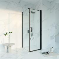 Fortifura Galeria Douchecabine - 70x80x200 - Profiel veiligheidsglas - anti kalk - mat zwart SW1122474/SW797914/SW797905