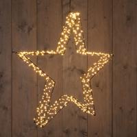 Metal 56 cmx7 cm 3D Star Black With 540Led Classic Warm - Annas collection