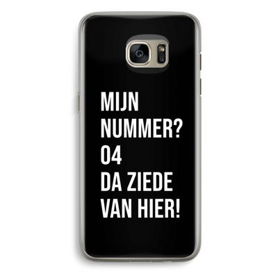 Da ziede van hier - Zwart: Samsung Galaxy S7 Edge Transparant Hoesje