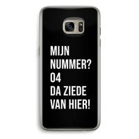 Da ziede van hier - Zwart: Samsung Galaxy S7 Edge Transparant Hoesje