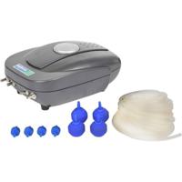 HoZelock Vijver Luchtpomp Set 640l/u - Complete Kit met 10m Slang & 4 Luchtstenen