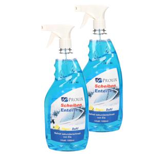 Ruitenontdooier spray - 2x - voor auto - 1L - antivries sprays - winter/vorst