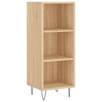 The Living Store Dressoir - Sonoma Eiken - 34.5 x 32.5 x 90 cm - Duurzaam Hout en Metaal