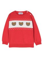 Moschino Kids pull en intarsia à logo - Rouge - thumbnail