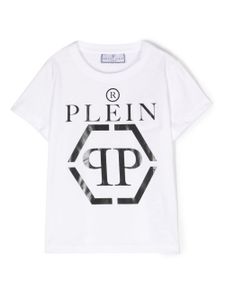 Philipp Plein Junior t-shirt en coton à logo imprimé - Blanc