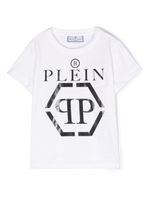 Philipp Plein Junior t-shirt en coton à logo imprimé - Blanc - thumbnail