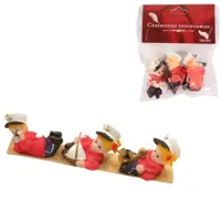 Decoratie mini matroos polyresin 4 cm 3 stuks | 48 stuks