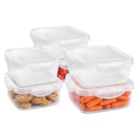 Plasticforte Vershoudbakjes set Classic - 6x stuks - vriezer / magnetron - kunststof - diverse maten