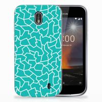 Nokia 1 | Hoesje maken | Cracks Blue