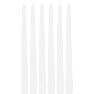 Trend Candles Dinerkaarsen - 6x - wit - 13 branduren - 30 cm