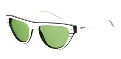 Polaroid zonnebril 6087 0XR/UC dames ivoor met groene lens Polaroid zonnebril 6087 0XR/UC dames ivoor met groene lens