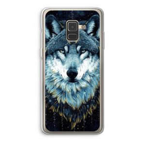 Darkness Wolf: Samsung Galaxy A8 (2018) Transparant Hoesje