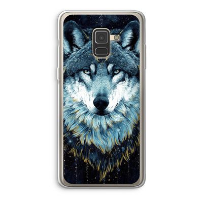 Darkness Wolf: Samsung Galaxy A8 (2018) Transparant Hoesje