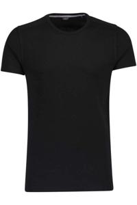 Lindbergh Lindbergh Blue Slim Fit T-Shirt ronde hals zwart, Effen