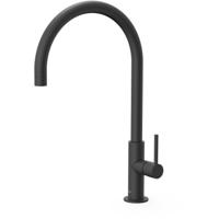 Keukenkraan Tres Max | Opbouw | 360° Draaibaar | Mengkraan | 1-hendel | Rond | Zwart mat