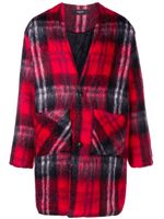 AMIRI cardigan oversize à motif tartan - Rouge - thumbnail