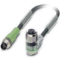 Phoenix Contact 1693403 Sensor/actuator connector, geassembleerd M12 Aantal polen (sensoren): 3 Stekker, recht, Bus, haaks 3.00 m 1 stuk(s) Piece