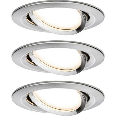 Paulmann 93483 Nova Inbouwlamp Set van 3 stuks LED LED 6 W IJzer (geborsteld)