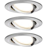 Paulmann 93483 Nova Inbouwlamp Set van 3 stuks LED LED 6 W IJzer (geborsteld)